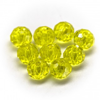 Бусины рондели 6*4мм, желтый прозрачный